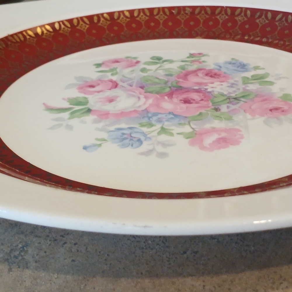 Royal Rajah Maroon Platter - Picture 10 of 12
